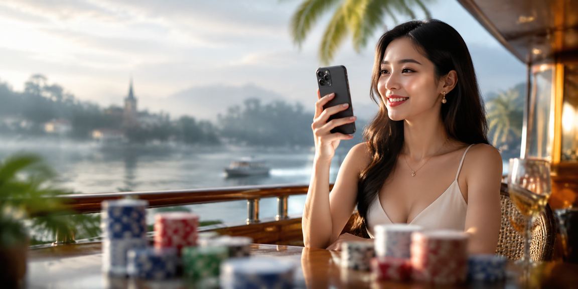 Người dùng Đà Lạt thưởng thức cà phê và chơi casino mobile trong không khí se lạnh