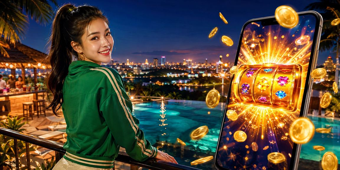 Cảnh casino sôi động tại Việt Nam với ánh đèn rực rỡ và bàn chơi bài
